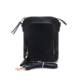 Faux Leather Zip Pocket Cell Phone Bag